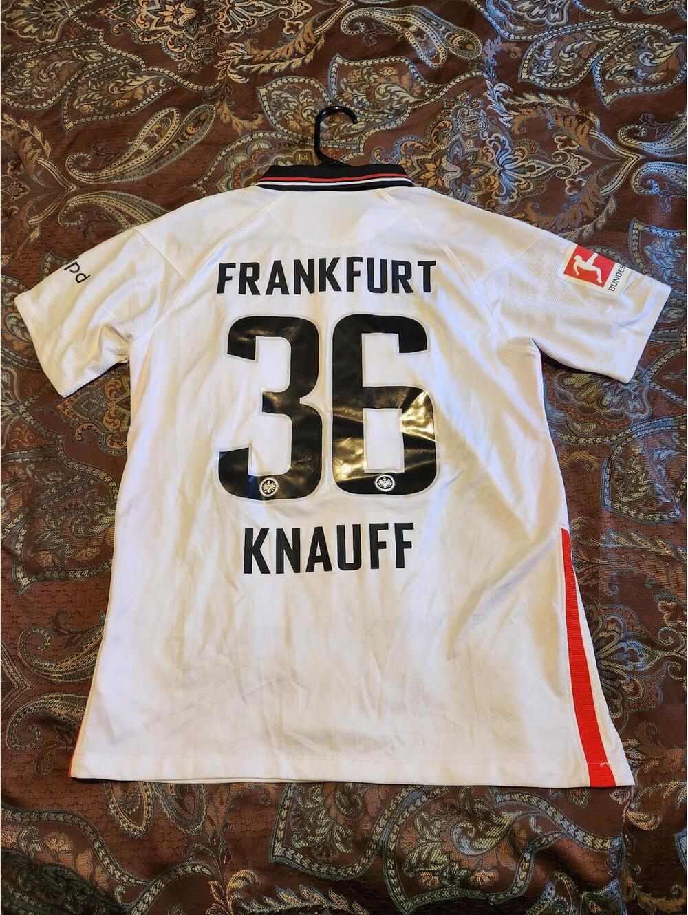 Eintracht Frankfurt 2020/2021 Knauff Germany Away Soccer Jersey Size M